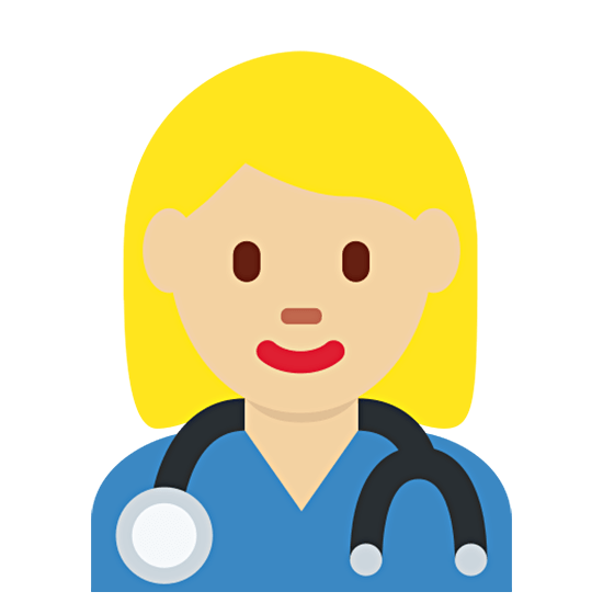 👩🏼‍⚕️ Emoji Ärztin: mittelhelle Hautfarbe Twitter Twemoji 15.0.