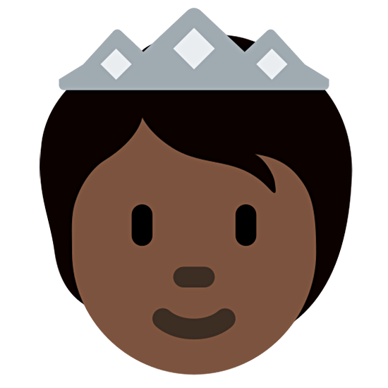 🫅🏿 Emoji Pessoa Com Coroa: Pele Escura na Twitter Twemoji 15.0.