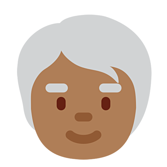 🧓🏾 Emoji Persona Adulta Madura: Tono De Piel Oscuro Medio en Twitter Twemoji 15.0.