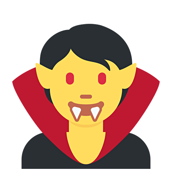 🧛 Emoji Vampiro en Twitter Twemoji 15.0.