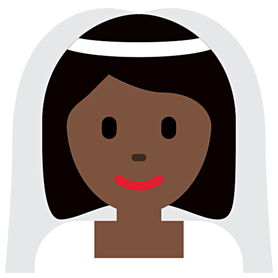 👰🏿‍♀️ Emoji Mulher de véu: Pele Escura na Twitter Twemoji 15.0.
