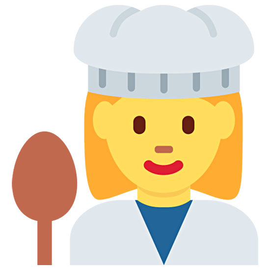 👩‍🍳 Emoji Cocinera en Twitter Twemoji 15.0.