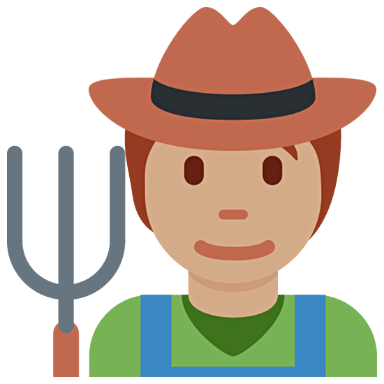 🧑🏽‍🌾 Emoji Agricultor: Tono De Piel Medio en Twitter Twemoji 15.0.