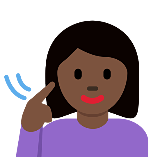 🧏🏿‍♀️ Emoji Mulher Surda: Pele Escura na Twitter Twemoji 15.0.
