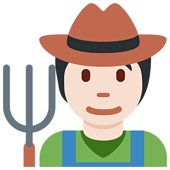 🧑🏻‍🌾 Emoji Agricultor: Pele Clara na Twitter Twemoji 15.0.