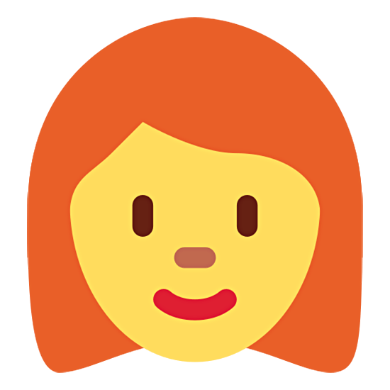👩‍🦰 Emoji Mulher: Cabelo Vermelho na Twitter Twemoji 15.0.