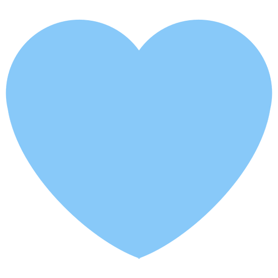 🩵 Emoji Corazón Azul Claro en Twitter Twemoji 15.0.