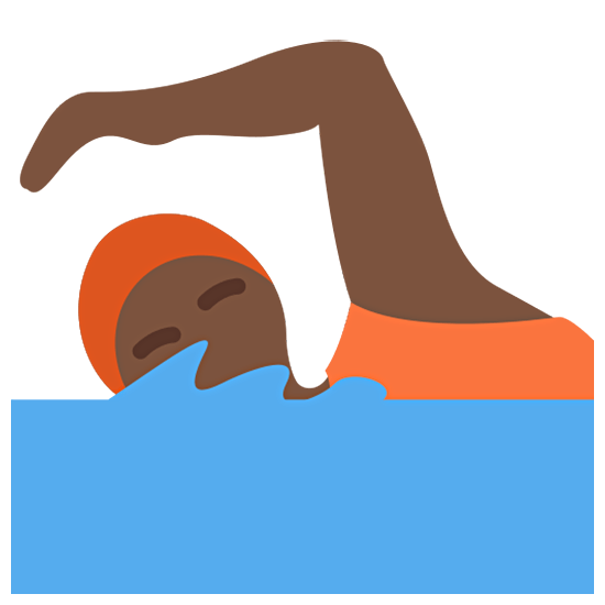 🏊🏿 Emoji Pessoa Nadando: Pele Escura na Twitter Twemoji 15.0.