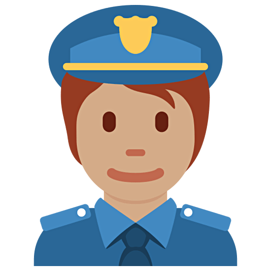 👮🏽 Emoji Agente De Policía: Tono De Piel Medio en Twitter Twemoji 15.0.