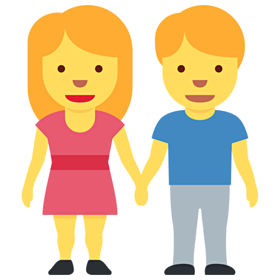 👫 Emoji Homem E Mulher De Mãos Dadas na Twitter Twemoji 15.0.