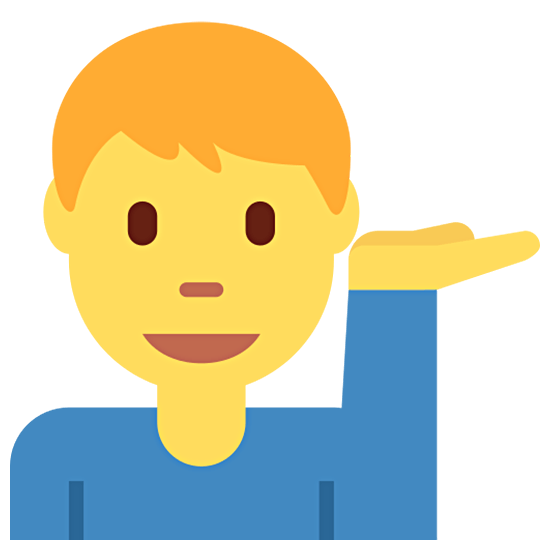 💁‍♂️ Emoji Homem Com A Palma Virada Para Cima na Twitter Twemoji 15.0.