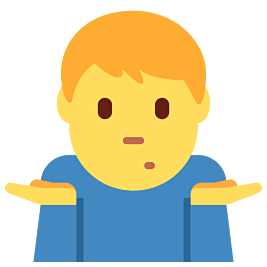 🤷‍♂️ Emoji Homem Dando De Ombros na Twitter Twemoji 15.0.