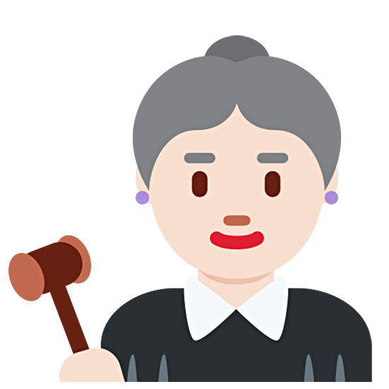 Emoji 👩🏻‍⚖️ Giudice Donna: Carnagione Chiara su Twitter Twemoji 15.0.