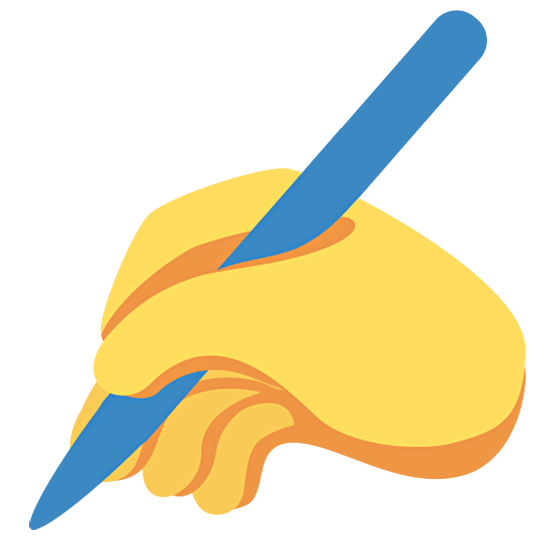 ✍️ Emoji Escrevendo à Mão na Twitter Twemoji 15.0.