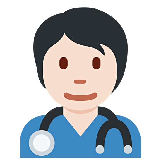 🧑🏻‍⚕️ Emoji Profesional Sanitario: Tono De Piel Claro en Twitter Twemoji 15.0.