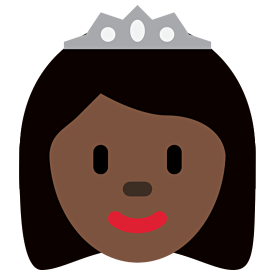 👸🏿 Emoji Princesa: Pele Escura na Twitter Twemoji 15.0.
