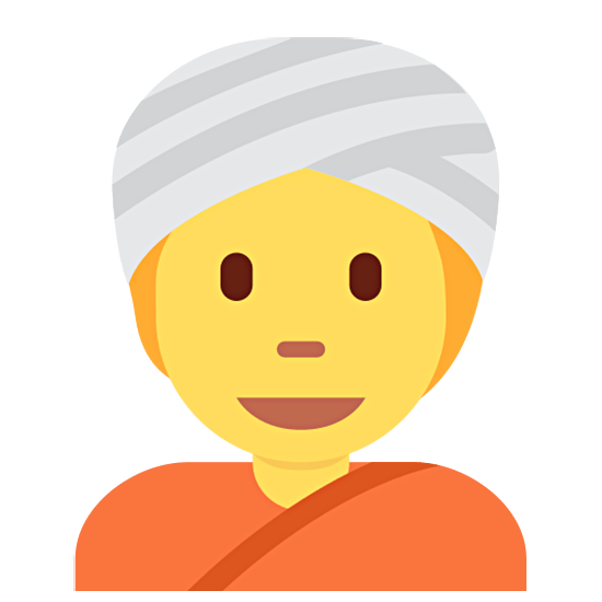👳 Emoji Persona Con Turbante en Twitter Twemoji 15.0.