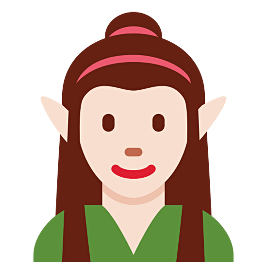 Emoji 🧝🏻‍♀️ Elfo Donna: Carnagione Chiara su Twitter Twemoji 15.0.