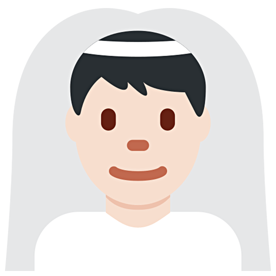 👰🏻‍♂️ Emoji Hombre Con Velo: Tono De Piel Claro en Twitter Twemoji 15.0.