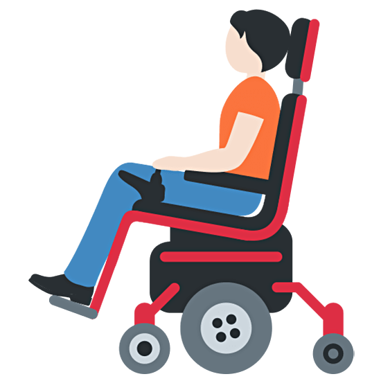 🧑🏻‍🦼 Emoji Person in motorisiertem Rollstuhl: helle Hautfarbe Twitter Twemoji 15.0.