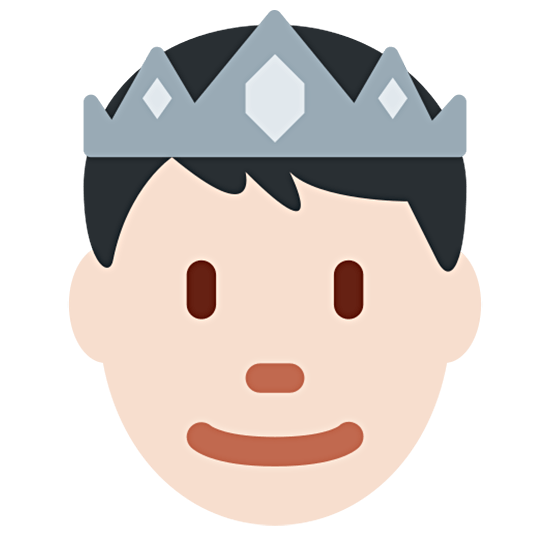 🤴🏻 Emoji Príncipe: Tono De Piel Claro en Twitter Twemoji 15.0.