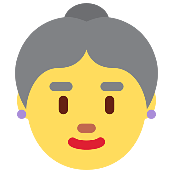 Émoji 👵 Femme âgée sur Twitter Twemoji 15.0.