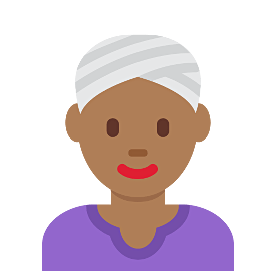 👳🏾‍♀️ Emoji Frau mit Turban: mitteldunkle Hautfarbe Twitter Twemoji 15.0.