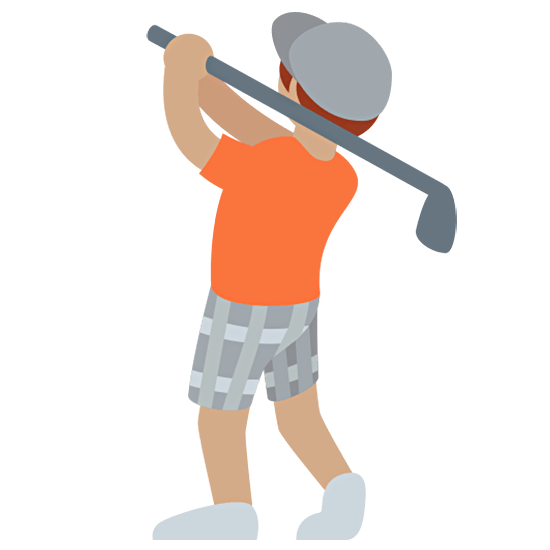 Emoji 🏌🏽 Persona Che Gioca A Golf: Carnagione Olivastra su Twitter Twemoji 15.0.