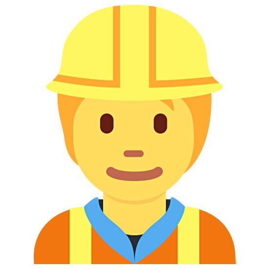 👷 Emoji Trabalhador De Construção Civil na Twitter Twemoji 15.0.