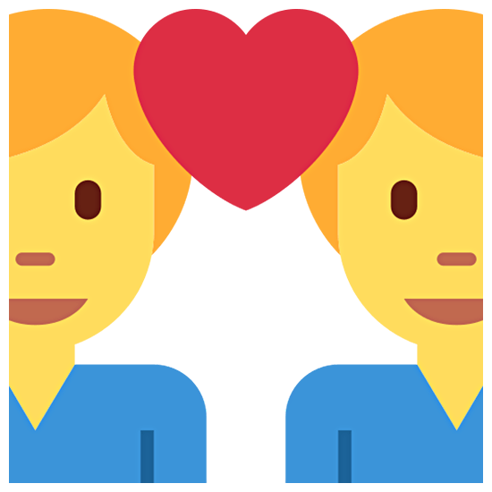 👨‍❤️‍👨 Emoji Casal Apaixonado: Homem E Homem na Twitter Twemoji 15.0.