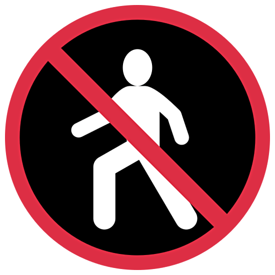 🚷 Emoji Proibida A Passagem De Pedestres na Twitter Twemoji 15.0.