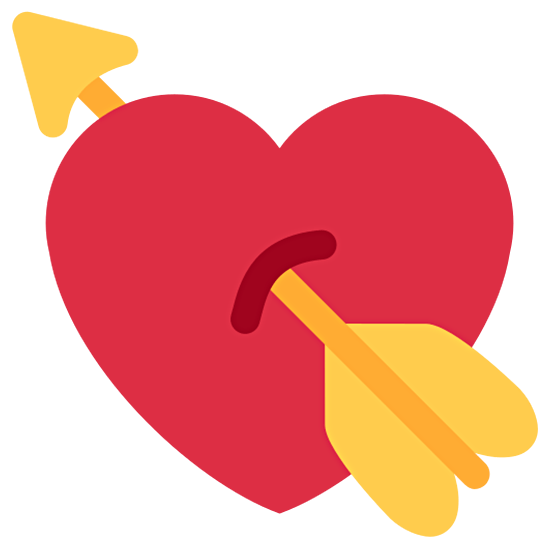 💘 Emoji Corazón Con Flecha en Twitter Twemoji 15.0.