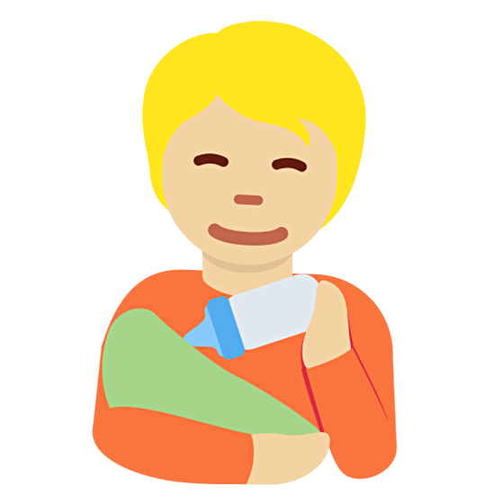 🧑🏼‍🍼 Emoji Persona Que Alimenta Al Bebé: Tono De Piel Claro Medio en Twitter Twemoji 15.0.