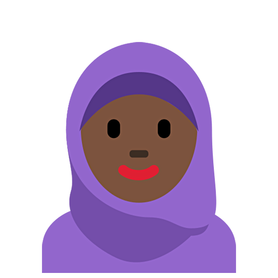 🧕🏿 Emoji Mujer Con Hiyab: Tono De Piel Oscuro en Twitter Twemoji 15.0.