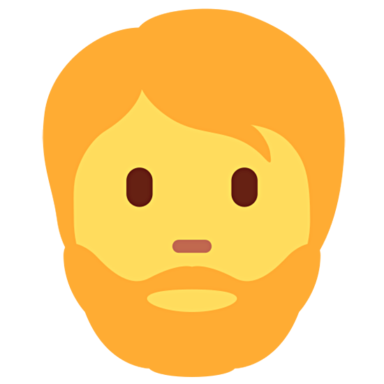 🧔 Emoji Persona Con Barba en Twitter Twemoji 15.0.