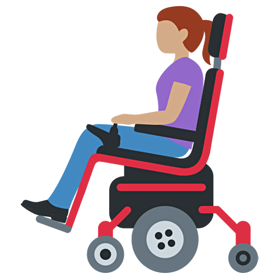 👩🏽‍🦼 Emoji Mulher Em Cadeira De Rodas Motorizada: Pele Morena na Twitter Twemoji 15.0.