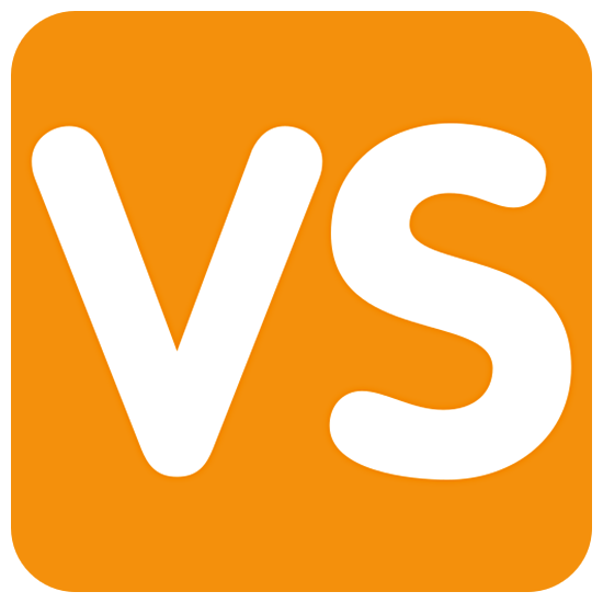 🆚 Emoji Großbuchstaben VS in orangefarbenem Quadrat Twitter Twemoji 15.0.