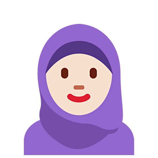🧕🏻 Emoji Mujer Con Hiyab: Tono De Piel Claro en Twitter Twemoji 15.0.