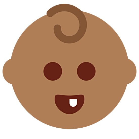 👶🏾 Emoji Bebê: Pele Morena Escura na Twitter Twemoji 15.0.