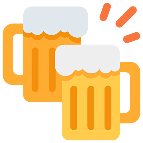 🍻 Emoji Jarras De Cerveza Brindando en Twitter Twemoji 15.0.