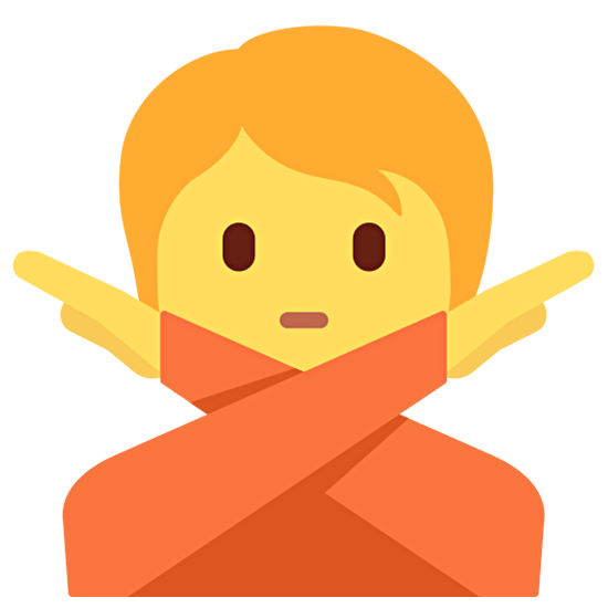 🙅 Emoji Pessoa Fazendo Gesto De «não» na Twitter Twemoji 15.0.