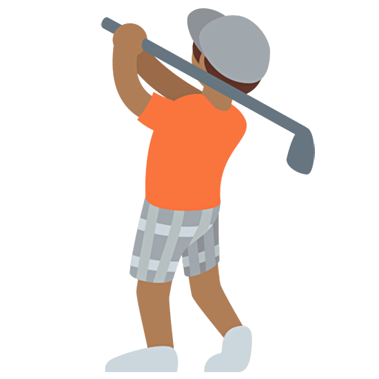 🏌🏾 Emoji Golfer(in): mitteldunkle Hautfarbe Twitter Twemoji 15.0.