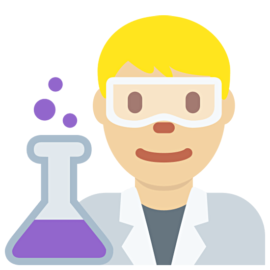 👨🏼‍🔬 Emoji Científico: Tono De Piel Claro Medio en Twitter Twemoji 15.0.