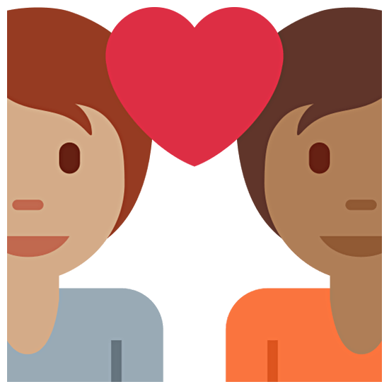 Émoji 🧑🏽‍❤️‍🧑🏾 Couple Avec Cœur: Personne, Personne, Peau Légèrement Mate, Peau Mate sur Twitter Twemoji 15.0.