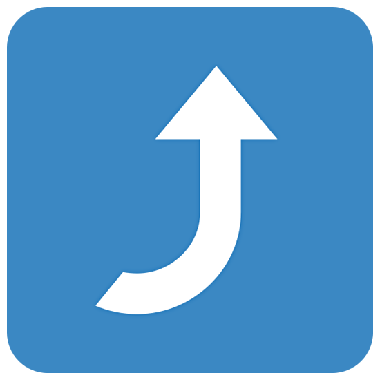 ⤴️ Emoji Flecha Derecha Curvándose Hacia Arriba en Twitter Twemoji 15.0.