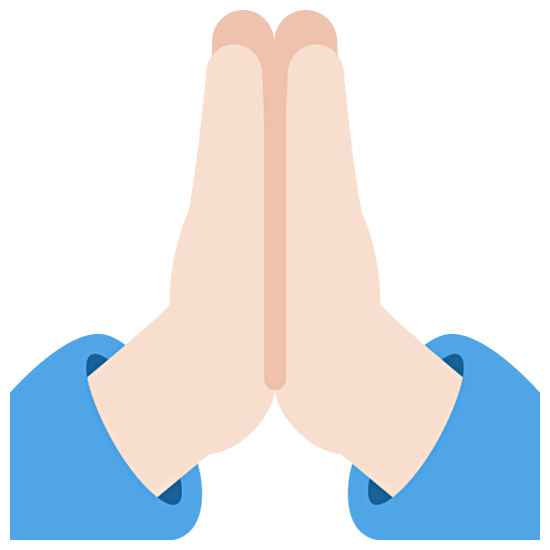 🙏🏻 Emoji Manos En Oración: Tono De Piel Claro en Twitter Twemoji 15.0.