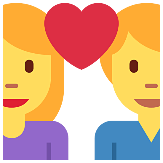 👩‍❤️‍👨 Emoji Pareja Enamorada: Mujer Y Hombre en Twitter Twemoji 15.0.