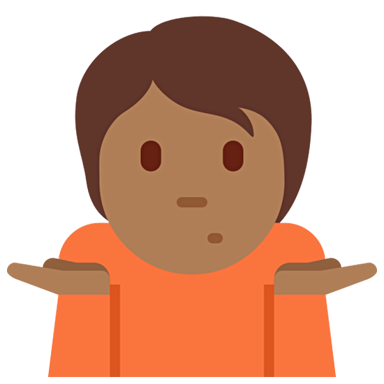 Emoji 🤷🏾 Persona Che Scrolla Le Spalle: Carnagione Abbastanza Scura su Twitter Twemoji 15.0.