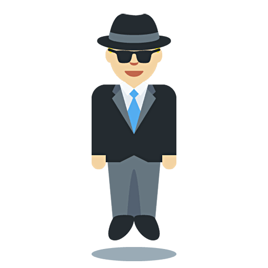 Emoji 🕴🏼‍♂️ Uomo in giacca e cravatta levitante: Carnagione Abbastanza Chiara su Twitter Twemoji 15.0.