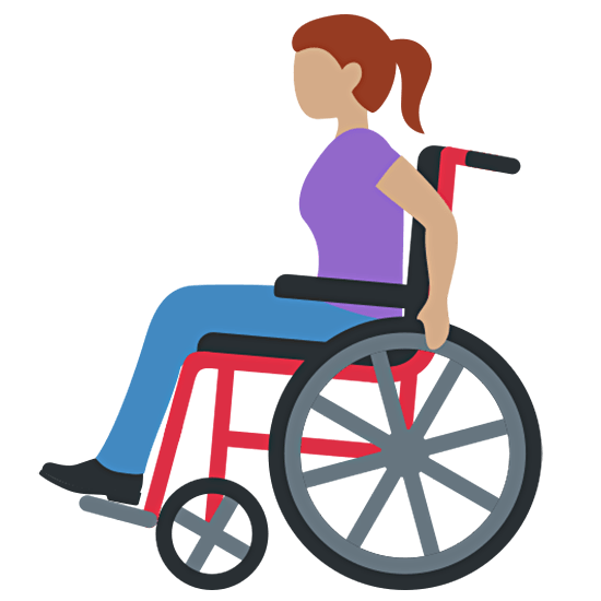 👩🏽‍🦽 Emoji Frau in manuellem Rollstuhl: mittlere Hautfarbe Twitter Twemoji 15.0.